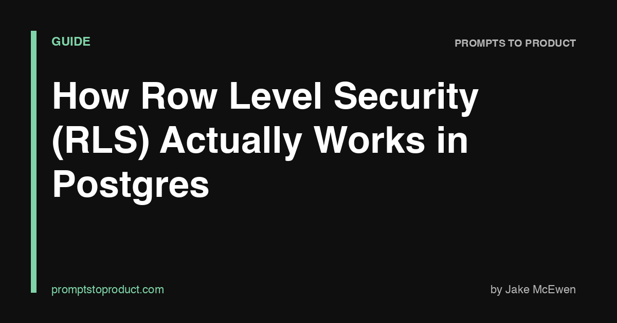 How Row Level Security (RLS) Actually Works in Postgres