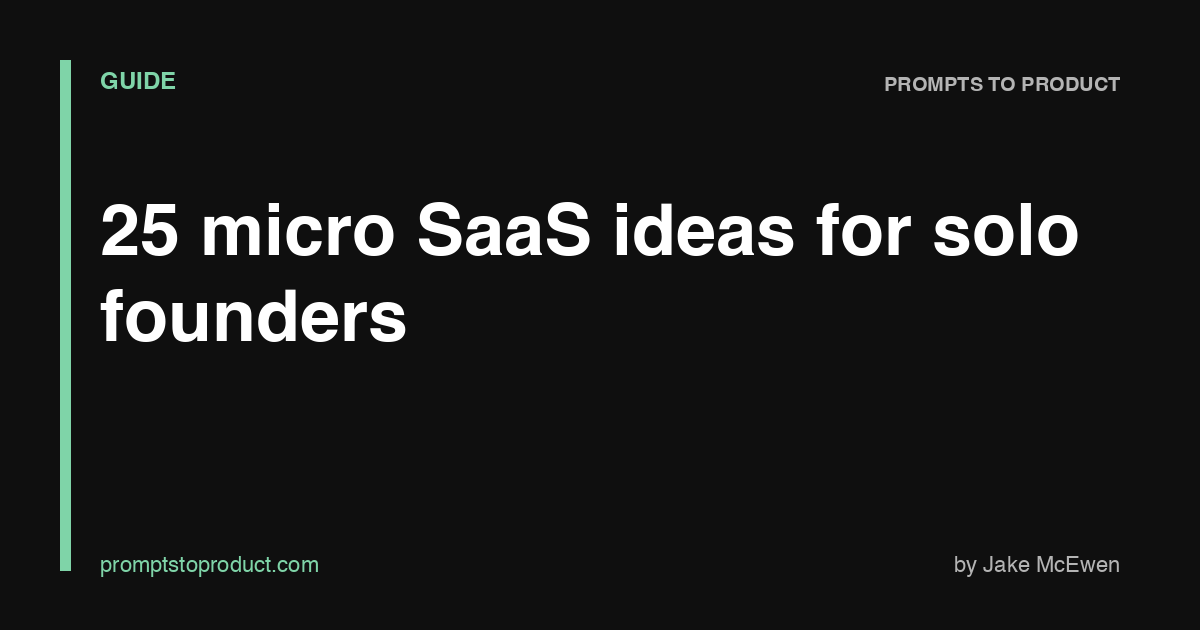 25 micro SaaS ideas for solo founders