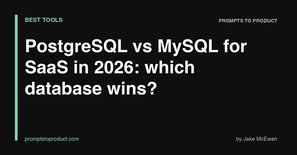 PostgreSQL vs MySQL for SaaS in 2026: which database wins?